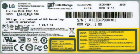 CDRLabs.com - Features - LG BH08LS20 Super Multi Blue Blu-ray Disc